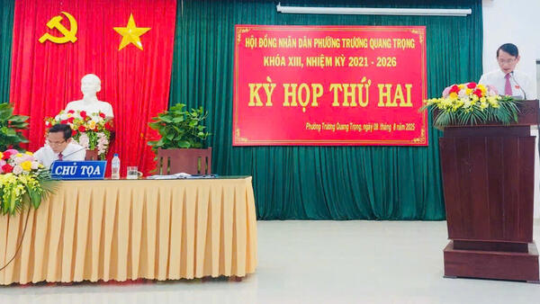 HĐND phường Trương Quang Trọng khóa XIII, nhiệm kỳ 2021 - 2026 tổ chức kỳ họp thứ 02
