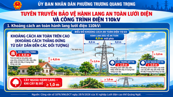 Bảo vệ hành lang an toàn lưới điện cao áp 110kV: Chủ động phòng ngừa tai nạn, bảo đảm an toàn cho cộng đồng